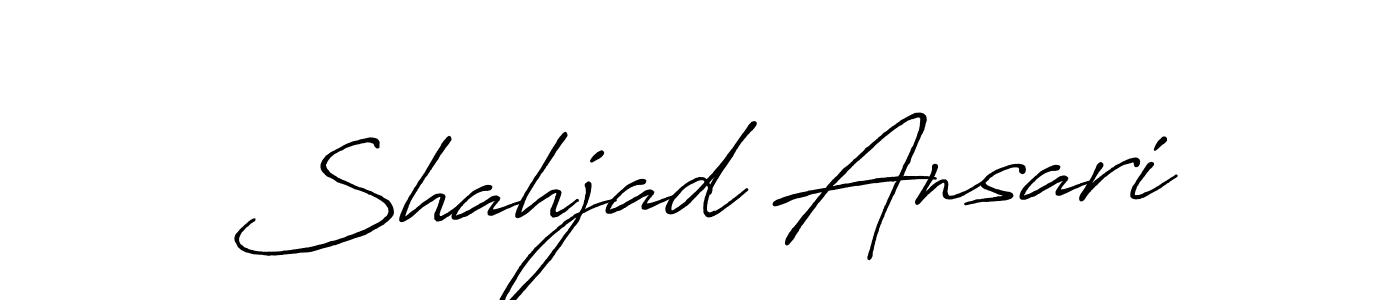 Use a signature maker to create a handwritten signature online. With this signature software, you can design (Antro_Vectra_Bolder) your own signature for name Shahjad Ansari. Shahjad Ansari signature style 7 images and pictures png