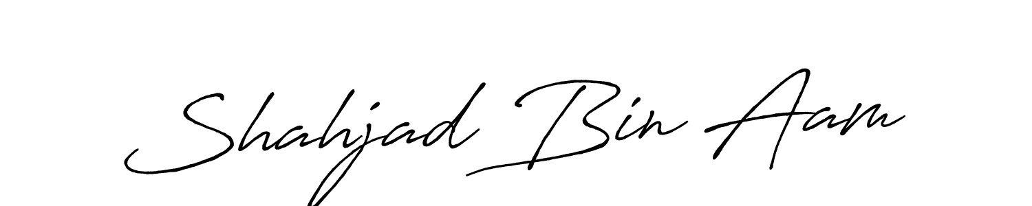 Shahjad Bin Aam stylish signature style. Best Handwritten Sign (Antro_Vectra_Bolder) for my name. Handwritten Signature Collection Ideas for my name Shahjad Bin Aam. Shahjad Bin Aam signature style 7 images and pictures png