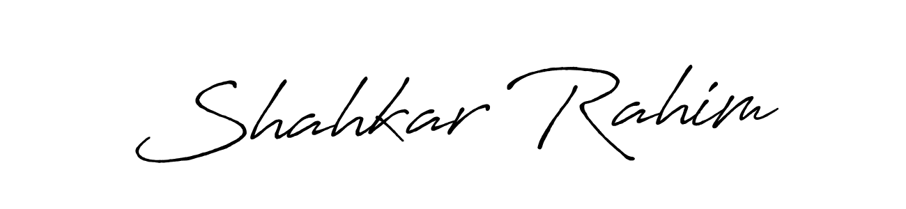 How to make Shahkar Rahim name signature. Use Antro_Vectra_Bolder style for creating short signs online. This is the latest handwritten sign. Shahkar Rahim signature style 7 images and pictures png