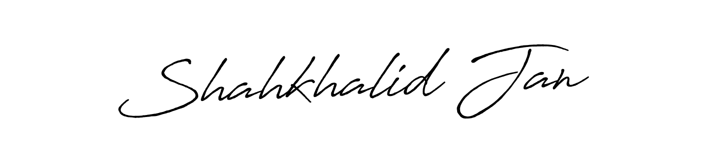 Shahkhalid Jan stylish signature style. Best Handwritten Sign (Antro_Vectra_Bolder) for my name. Handwritten Signature Collection Ideas for my name Shahkhalid Jan. Shahkhalid Jan signature style 7 images and pictures png