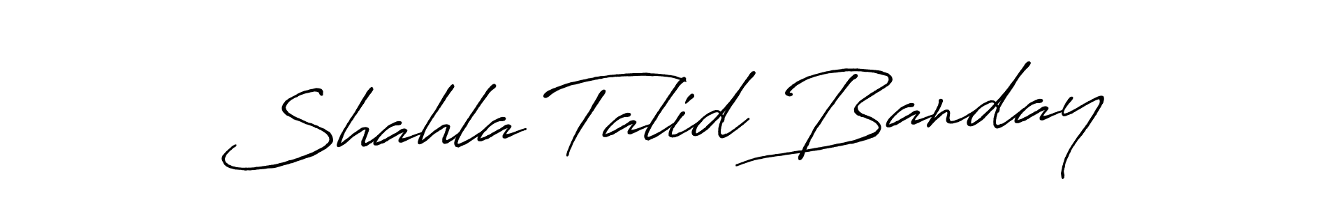Use a signature maker to create a handwritten signature online. With this signature software, you can design (Antro_Vectra_Bolder) your own signature for name Shahla Talid Banday. Shahla Talid Banday signature style 7 images and pictures png