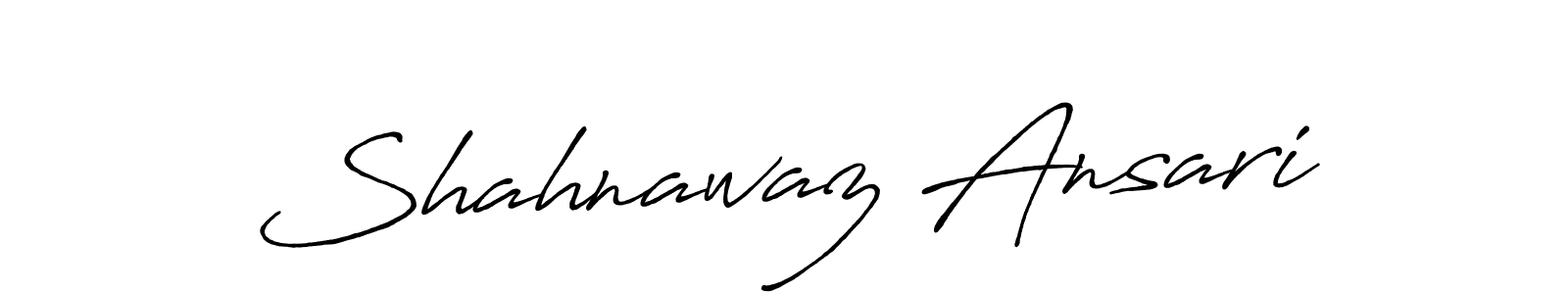 Create a beautiful signature design for name Shahnawaz Ansari. With this signature (Antro_Vectra_Bolder) fonts, you can make a handwritten signature for free. Shahnawaz Ansari signature style 7 images and pictures png