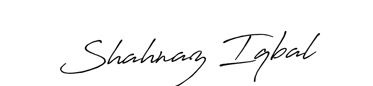 This is the best signature style for the Shahnaz Iqbal name. Also you like these signature font (Antro_Vectra_Bolder). Mix name signature. Shahnaz Iqbal signature style 7 images and pictures png