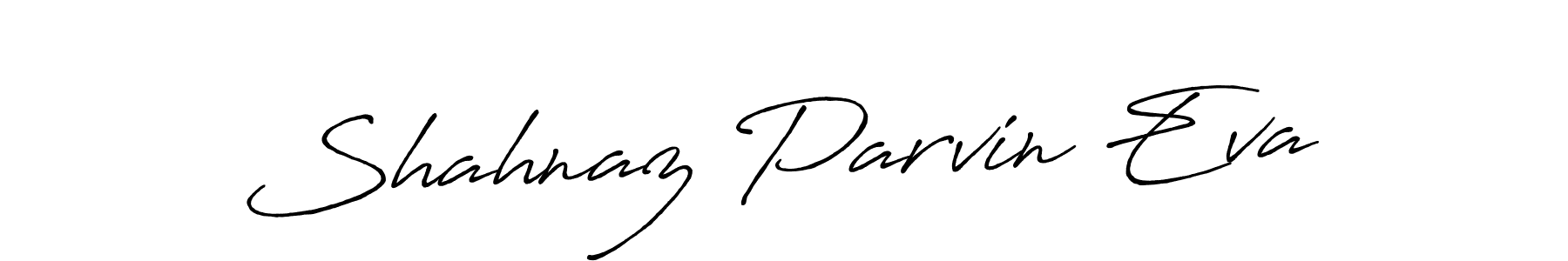 Shahnaz Parvin Eva stylish signature style. Best Handwritten Sign (Antro_Vectra_Bolder) for my name. Handwritten Signature Collection Ideas for my name Shahnaz Parvin Eva. Shahnaz Parvin Eva signature style 7 images and pictures png