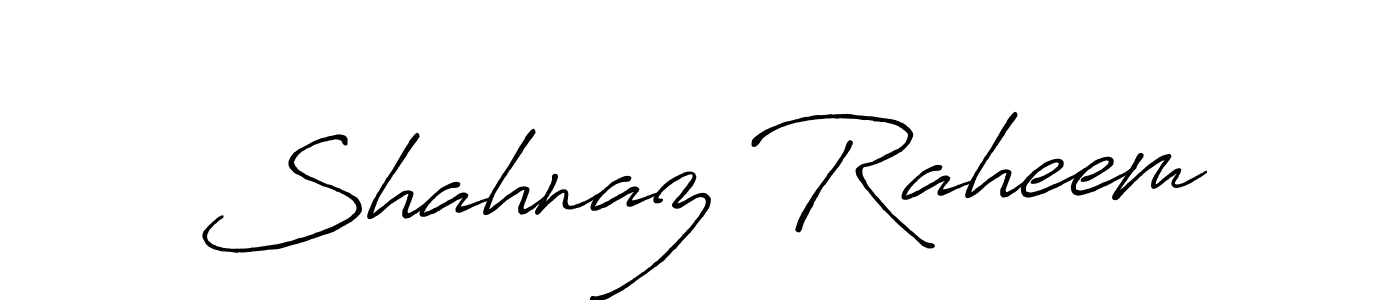 How to make Shahnaz Raheem name signature. Use Antro_Vectra_Bolder style for creating short signs online. This is the latest handwritten sign. Shahnaz Raheem signature style 7 images and pictures png