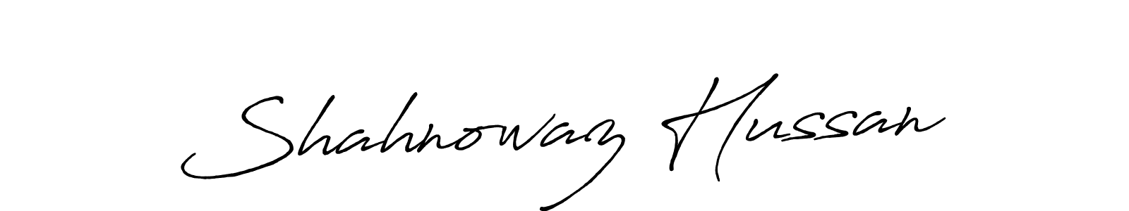 The best way (Antro_Vectra_Bolder) to make a short signature is to pick only two or three words in your name. The name Shahnowaz Hussan include a total of six letters. For converting this name. Shahnowaz Hussan signature style 7 images and pictures png