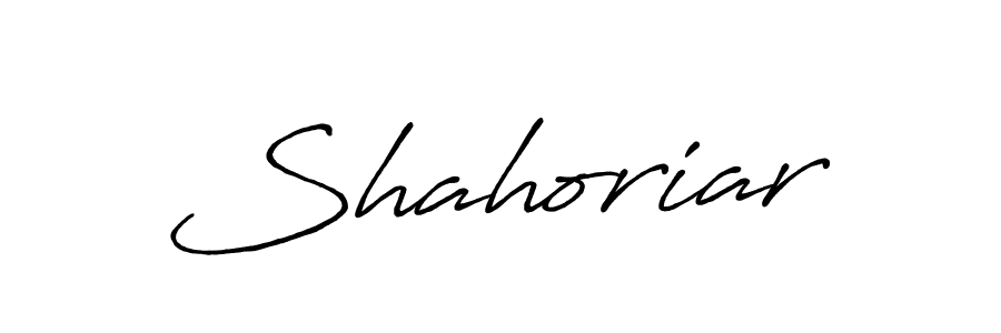 How to make Shahoriar name signature. Use Antro_Vectra_Bolder style for creating short signs online. This is the latest handwritten sign. Shahoriar signature style 7 images and pictures png