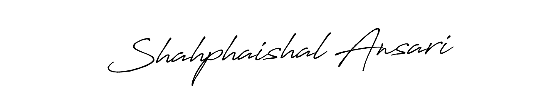 Make a beautiful signature design for name Shahphaishal Ansari. With this signature (Antro_Vectra_Bolder) style, you can create a handwritten signature for free. Shahphaishal Ansari signature style 7 images and pictures png