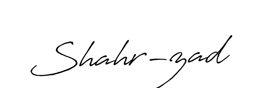 How to make Shahr-zad name signature. Use Antro_Vectra_Bolder style for creating short signs online. This is the latest handwritten sign. Shahr-zad signature style 7 images and pictures png