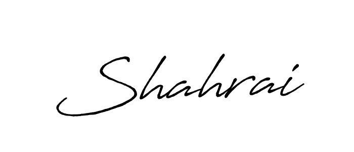 Create a beautiful signature design for name Shahrai. With this signature (Antro_Vectra_Bolder) fonts, you can make a handwritten signature for free. Shahrai signature style 7 images and pictures png