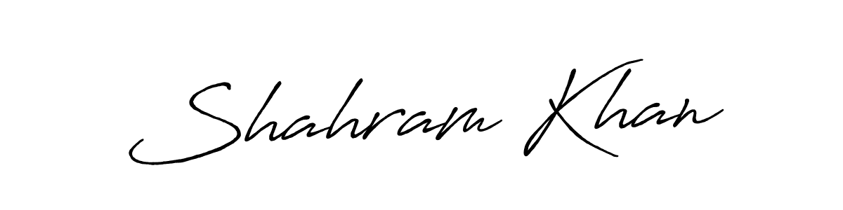 if you are searching for the best signature style for your name Shahram Khan. so please give up your signature search. here we have designed multiple signature styles  using Antro_Vectra_Bolder. Shahram Khan signature style 7 images and pictures png