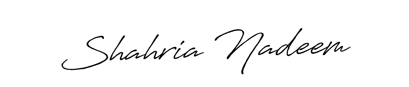 The best way (Antro_Vectra_Bolder) to make a short signature is to pick only two or three words in your name. The name Shahria Nadeem include a total of six letters. For converting this name. Shahria Nadeem signature style 7 images and pictures png