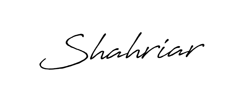 Design your own signature with our free online signature maker. With this signature software, you can create a handwritten (Antro_Vectra_Bolder) signature for name Shahriar. Shahriar signature style 7 images and pictures png