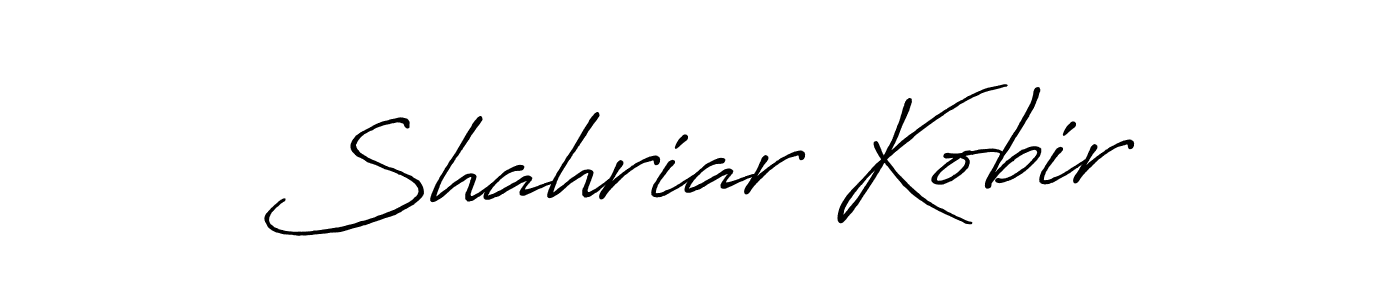 How to make Shahriar Kobir name signature. Use Antro_Vectra_Bolder style for creating short signs online. This is the latest handwritten sign. Shahriar Kobir signature style 7 images and pictures png