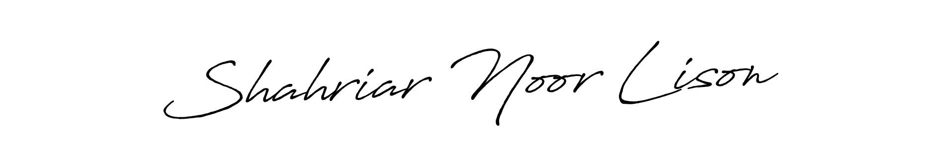 Similarly Antro_Vectra_Bolder is the best handwritten signature design. Signature creator online .You can use it as an online autograph creator for name Shahriar Noor Lison. Shahriar Noor Lison signature style 7 images and pictures png