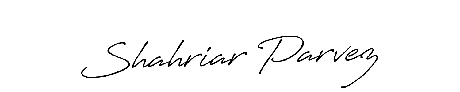 You should practise on your own different ways (Antro_Vectra_Bolder) to write your name (Shahriar Parvez) in signature. don't let someone else do it for you. Shahriar Parvez signature style 7 images and pictures png