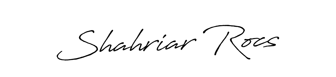 Also we have Shahriar Rocs name is the best signature style. Create professional handwritten signature collection using Antro_Vectra_Bolder autograph style. Shahriar Rocs signature style 7 images and pictures png