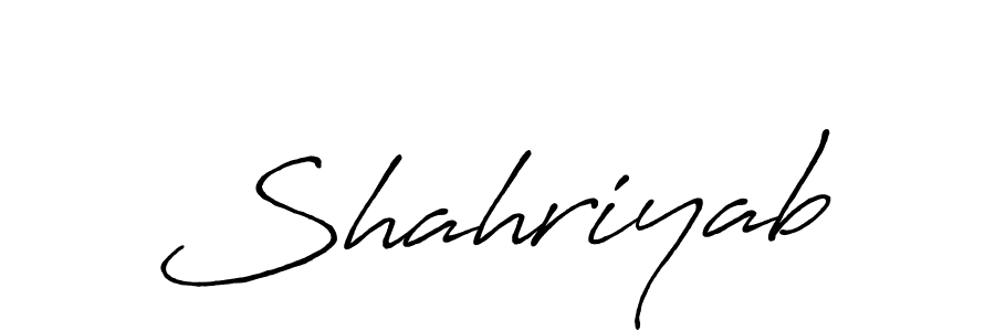 Also we have Shahriyab name is the best signature style. Create professional handwritten signature collection using Antro_Vectra_Bolder autograph style. Shahriyab signature style 7 images and pictures png