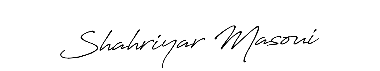 You should practise on your own different ways (Antro_Vectra_Bolder) to write your name (Shahriyar Masoui) in signature. don't let someone else do it for you. Shahriyar Masoui signature style 7 images and pictures png