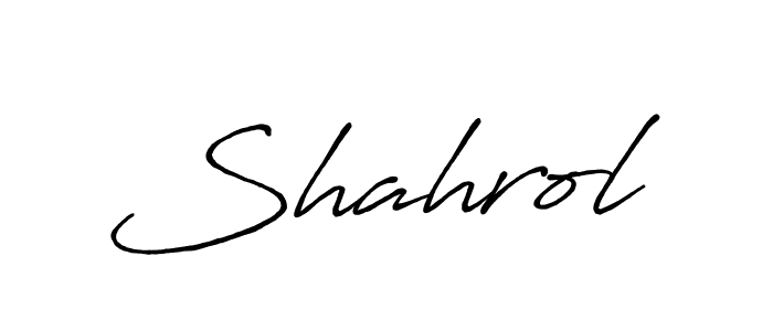 How to make Shahrol signature? Antro_Vectra_Bolder is a professional autograph style. Create handwritten signature for Shahrol name. Shahrol signature style 7 images and pictures png