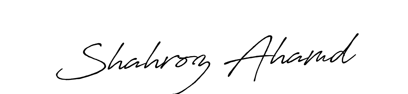 Shahroz Ahamd stylish signature style. Best Handwritten Sign (Antro_Vectra_Bolder) for my name. Handwritten Signature Collection Ideas for my name Shahroz Ahamd. Shahroz Ahamd signature style 7 images and pictures png