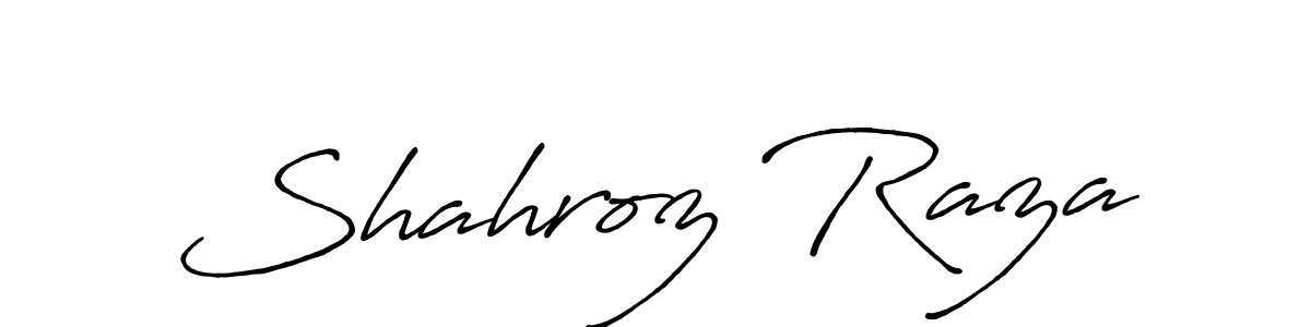 Design your own signature with our free online signature maker. With this signature software, you can create a handwritten (Antro_Vectra_Bolder) signature for name Shahroz Raza. Shahroz Raza signature style 7 images and pictures png