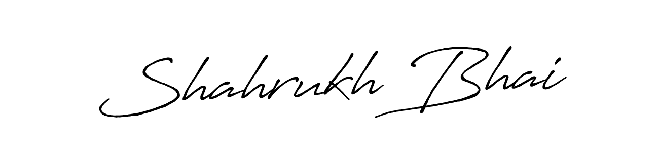 The best way (Antro_Vectra_Bolder) to make a short signature is to pick only two or three words in your name. The name Shahrukh Bhai include a total of six letters. For converting this name. Shahrukh Bhai signature style 7 images and pictures png