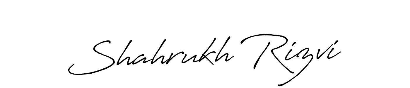 Use a signature maker to create a handwritten signature online. With this signature software, you can design (Antro_Vectra_Bolder) your own signature for name Shahrukh Rizvi. Shahrukh Rizvi signature style 7 images and pictures png