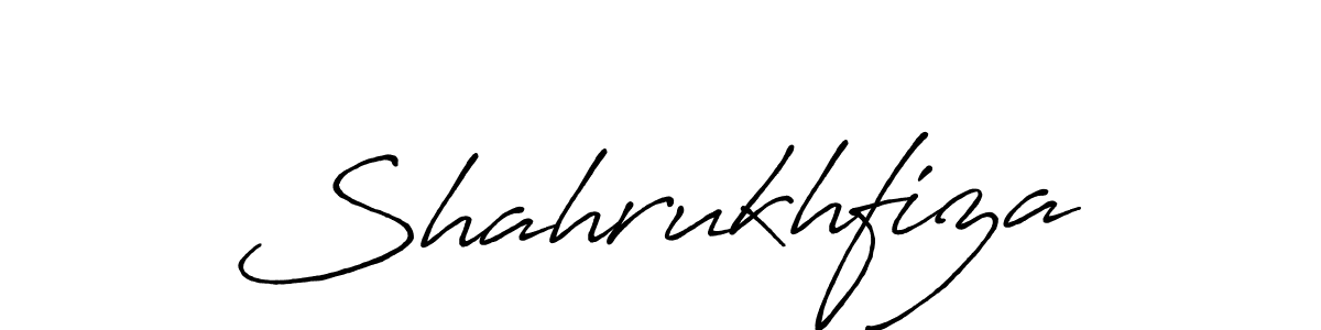 Also we have Shahrukhfiza name is the best signature style. Create professional handwritten signature collection using Antro_Vectra_Bolder autograph style. Shahrukhfiza signature style 7 images and pictures png