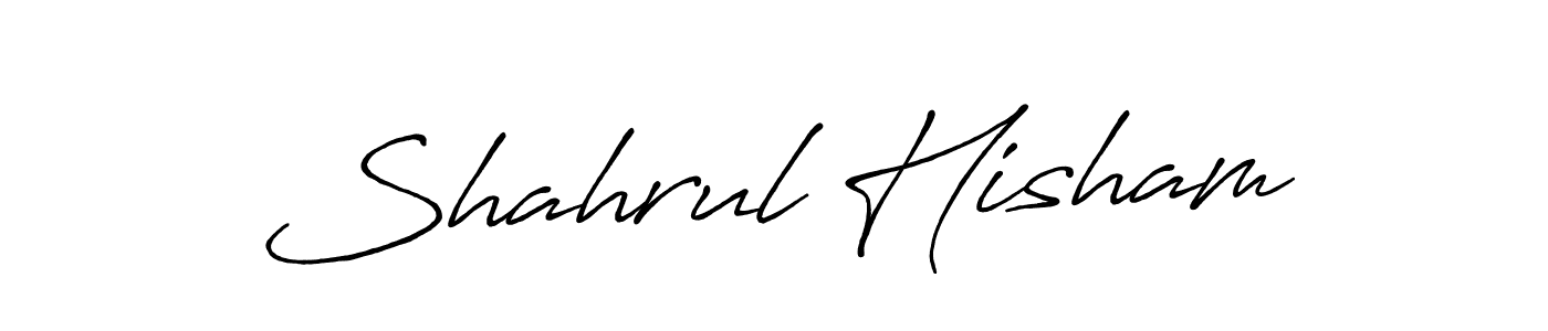 Create a beautiful signature design for name Shahrul Hisham. With this signature (Antro_Vectra_Bolder) fonts, you can make a handwritten signature for free. Shahrul Hisham signature style 7 images and pictures png