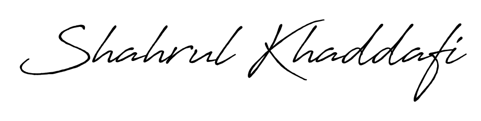 Transform the name Shahrul Khaddafi into a signature masterpiece using Antro_Vectra_Bolder font. Ideal for photographers, artists, and creators looking for watermarks. Shahrul Khaddafi signature style 7 images and pictures png