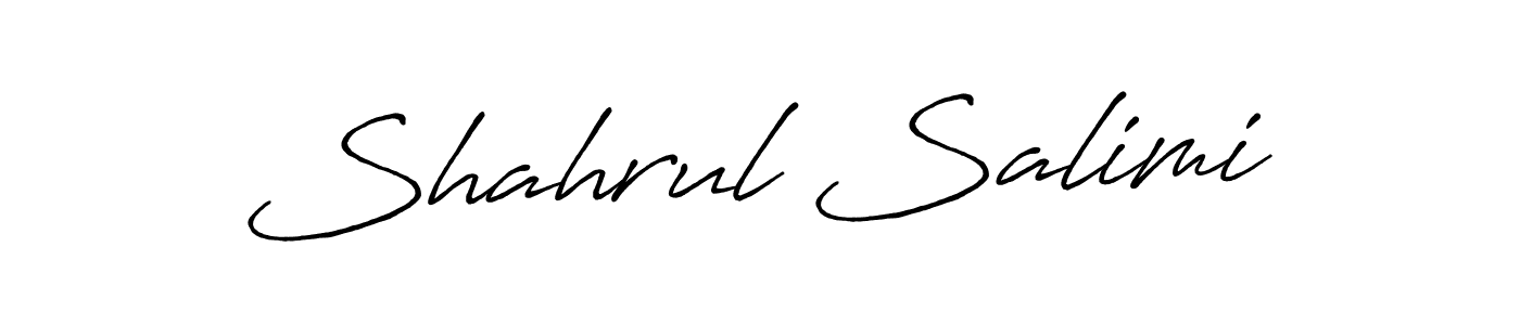 How to make Shahrul Salimi name signature. Use Antro_Vectra_Bolder style for creating short signs online. This is the latest handwritten sign. Shahrul Salimi signature style 7 images and pictures png