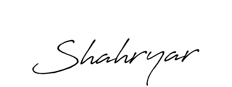 Make a beautiful signature design for name Shahryar. With this signature (Antro_Vectra_Bolder) style, you can create a handwritten signature for free. Shahryar signature style 7 images and pictures png