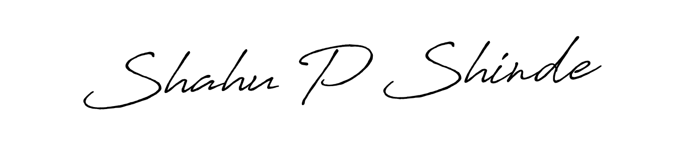 Design your own signature with our free online signature maker. With this signature software, you can create a handwritten (Antro_Vectra_Bolder) signature for name Shahu P Shinde. Shahu P Shinde signature style 7 images and pictures png