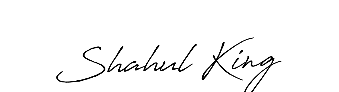 Design your own signature with our free online signature maker. With this signature software, you can create a handwritten (Antro_Vectra_Bolder) signature for name Shahul King. Shahul King signature style 7 images and pictures png