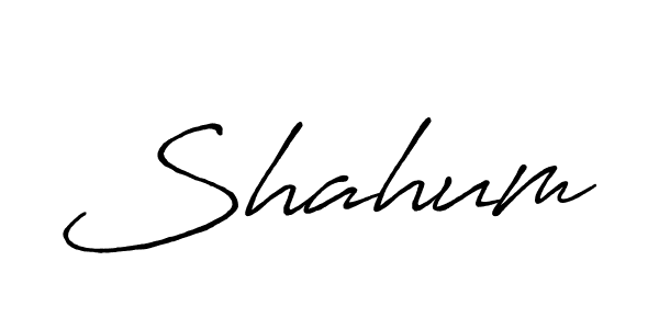 Make a beautiful signature design for name Shahum. With this signature (Antro_Vectra_Bolder) style, you can create a handwritten signature for free. Shahum signature style 7 images and pictures png