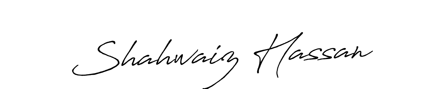 Design your own signature with our free online signature maker. With this signature software, you can create a handwritten (Antro_Vectra_Bolder) signature for name Shahwaiz Hassan. Shahwaiz Hassan signature style 7 images and pictures png