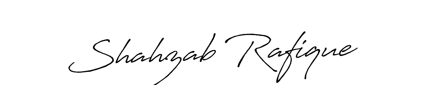 Make a beautiful signature design for name Shahzab Rafique. With this signature (Antro_Vectra_Bolder) style, you can create a handwritten signature for free. Shahzab Rafique signature style 7 images and pictures png