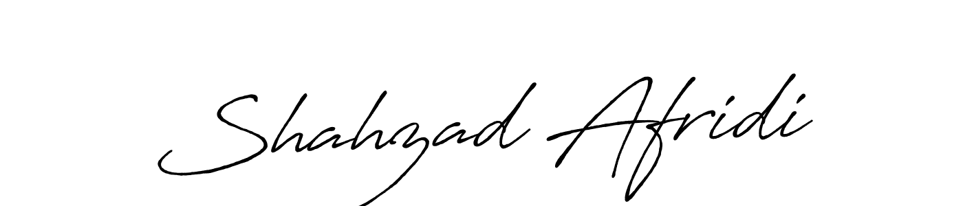How to make Shahzad Afridi name signature. Use Antro_Vectra_Bolder style for creating short signs online. This is the latest handwritten sign. Shahzad Afridi signature style 7 images and pictures png