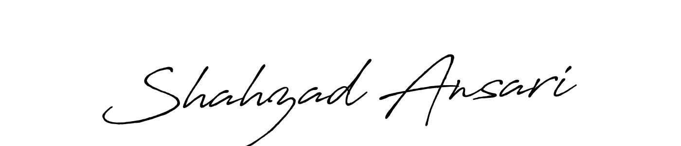 Shahzad Ansari stylish signature style. Best Handwritten Sign (Antro_Vectra_Bolder) for my name. Handwritten Signature Collection Ideas for my name Shahzad Ansari. Shahzad Ansari signature style 7 images and pictures png