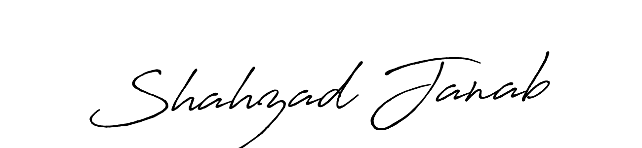 Shahzad Janab stylish signature style. Best Handwritten Sign (Antro_Vectra_Bolder) for my name. Handwritten Signature Collection Ideas for my name Shahzad Janab. Shahzad Janab signature style 7 images and pictures png