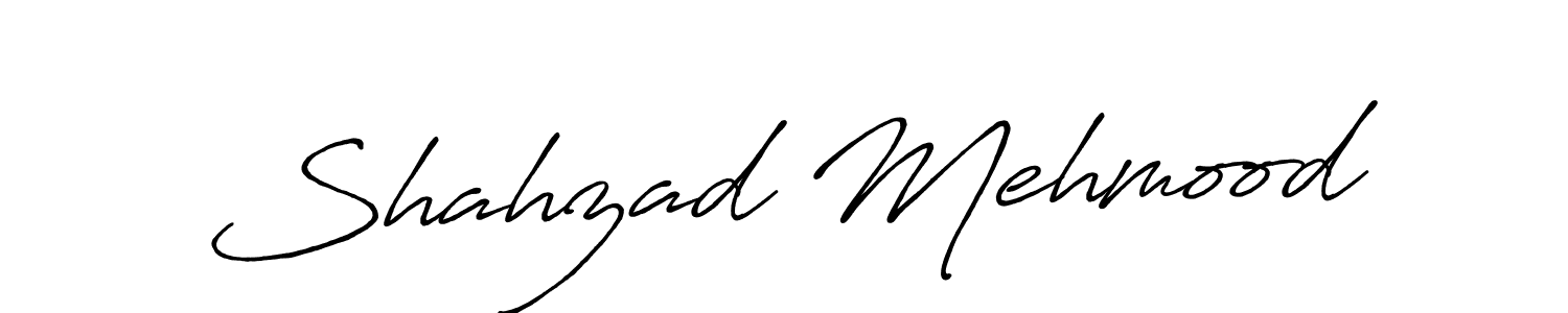 Make a beautiful signature design for name Shahzad Mehmood. With this signature (Antro_Vectra_Bolder) style, you can create a handwritten signature for free. Shahzad Mehmood signature style 7 images and pictures png