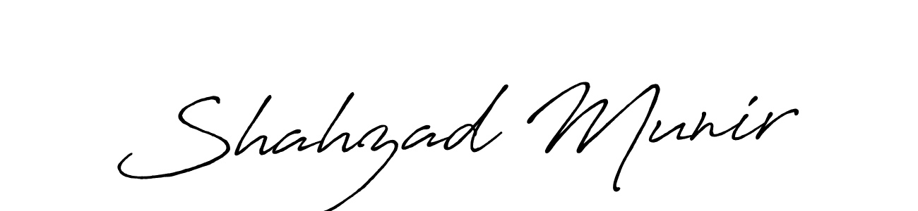 Create a beautiful signature design for name Shahzad Munir. With this signature (Antro_Vectra_Bolder) fonts, you can make a handwritten signature for free. Shahzad Munir signature style 7 images and pictures png