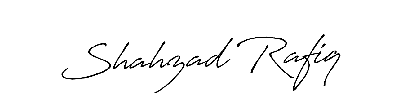 How to make Shahzad Rafiq name signature. Use Antro_Vectra_Bolder style for creating short signs online. This is the latest handwritten sign. Shahzad Rafiq signature style 7 images and pictures png