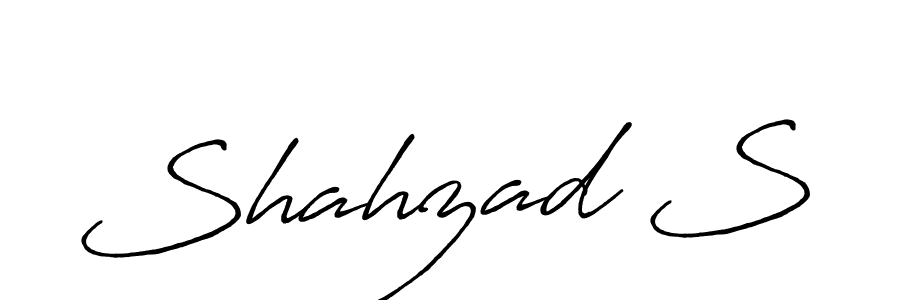 Use a signature maker to create a handwritten signature online. With this signature software, you can design (Antro_Vectra_Bolder) your own signature for name Shahzad S. Shahzad S signature style 7 images and pictures png