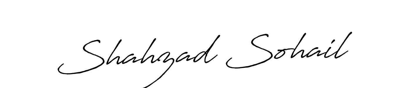 Shahzad Sohail stylish signature style. Best Handwritten Sign (Antro_Vectra_Bolder) for my name. Handwritten Signature Collection Ideas for my name Shahzad Sohail. Shahzad Sohail signature style 7 images and pictures png