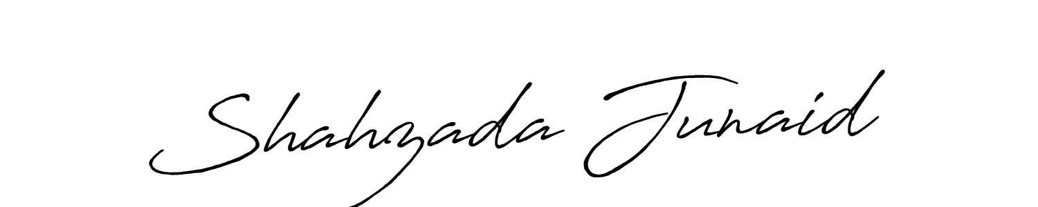 Also You can easily find your signature by using the search form. We will create Shahzada Junaid name handwritten signature images for you free of cost using Antro_Vectra_Bolder sign style. Shahzada Junaid signature style 7 images and pictures png