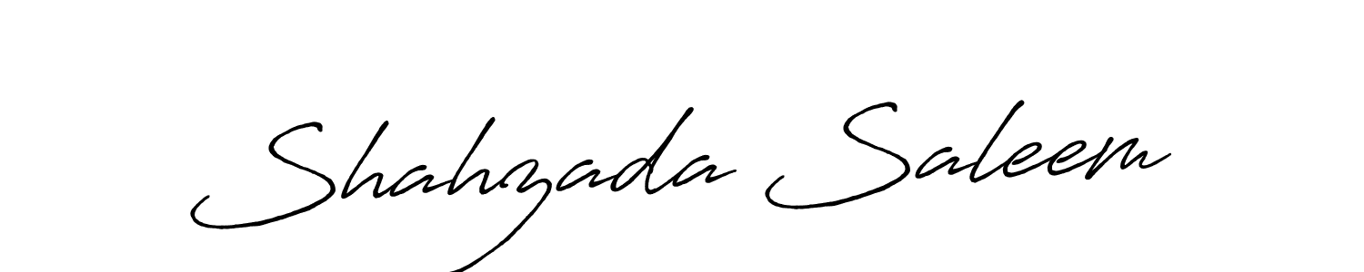 How to make Shahzada Saleem name signature. Use Antro_Vectra_Bolder style for creating short signs online. This is the latest handwritten sign. Shahzada Saleem signature style 7 images and pictures png