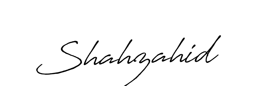 How to make Shahzahid name signature. Use Antro_Vectra_Bolder style for creating short signs online. This is the latest handwritten sign. Shahzahid signature style 7 images and pictures png