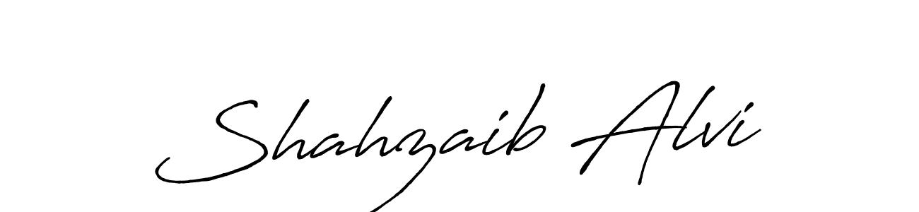 Create a beautiful signature design for name Shahzaib Alvi. With this signature (Antro_Vectra_Bolder) fonts, you can make a handwritten signature for free. Shahzaib Alvi signature style 7 images and pictures png